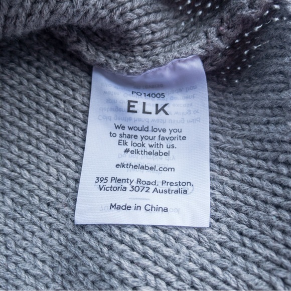 ELK The Label Short Sleeve Chunky Knit Wool Knit Dress/Sweater S/M - Picture 11 of 17